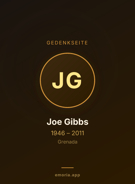 Gedenkportrait von Joe Gibbs