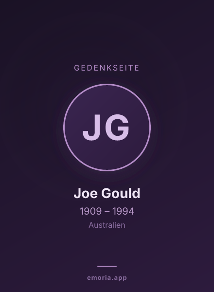 Gedenkportrait von Joe Gould
