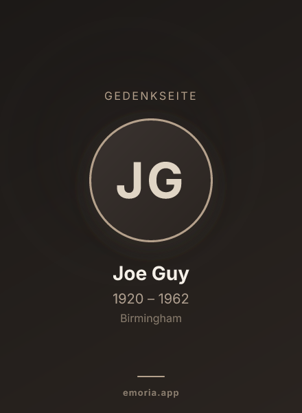 Gedenkportrait von Joe Guy