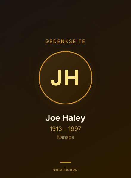 Gedenkportrait von Joe Haley