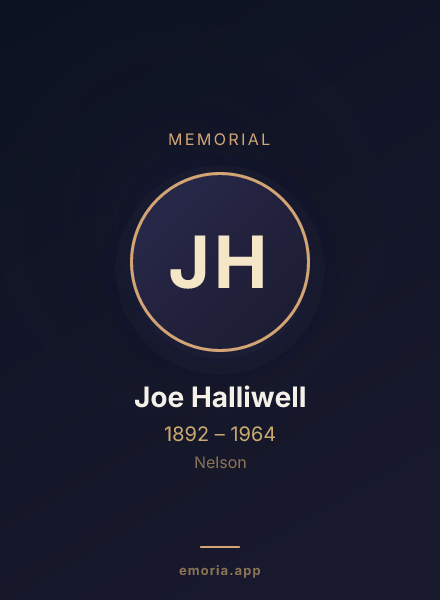 Memorial portrait of Joe Halliwell