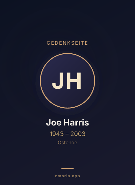 Gedenkportrait von Joe Harris