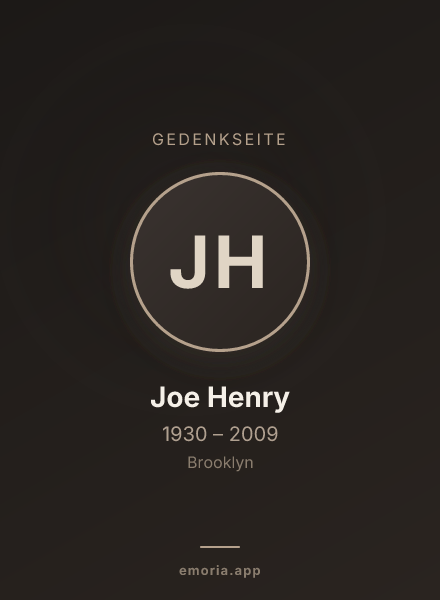 Gedenkportrait von Joe Henry