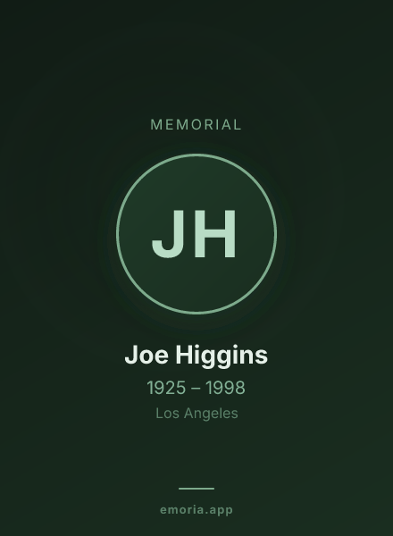 Memorial portrait of Joe Higgins
