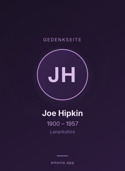 Gedenkportrait von Joe Hipkin