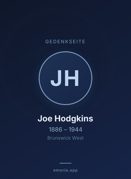 Gedenkportrait von Joe Hodgkins