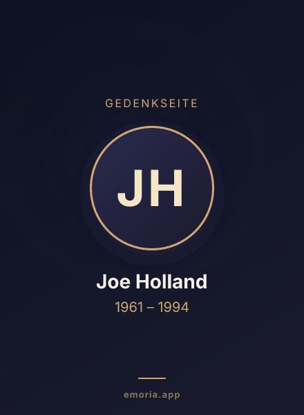Gedenkportrait von Joe Holland