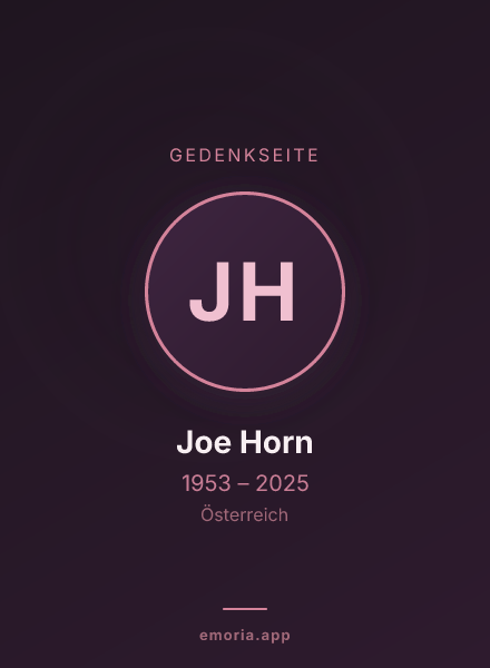 Gedenkportrait von Joe Horn