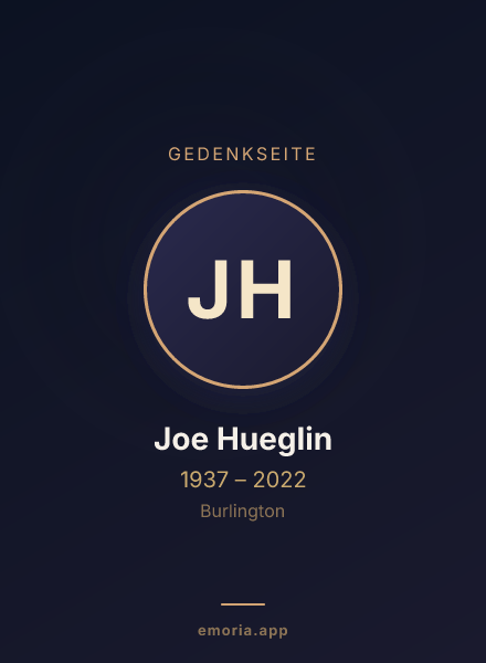 Gedenkportrait von Joe Hueglin