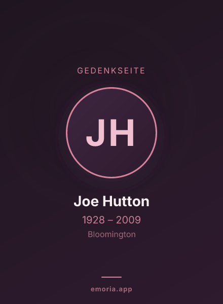 Gedenkportrait von Joe Hutton