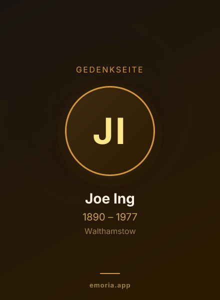 Gedenkportrait von Joe Ing