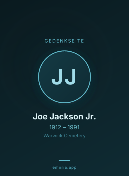 Gedenkportrait von Joe Jackson Jr.