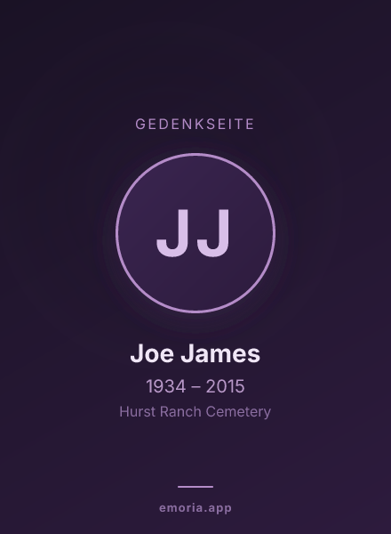 Gedenkportrait von Joe James