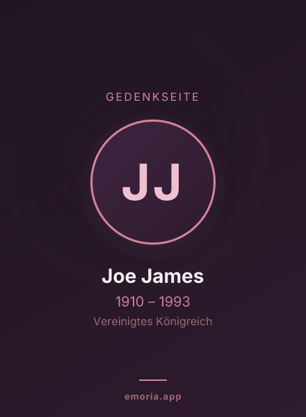 Gedenkportrait von Joe James