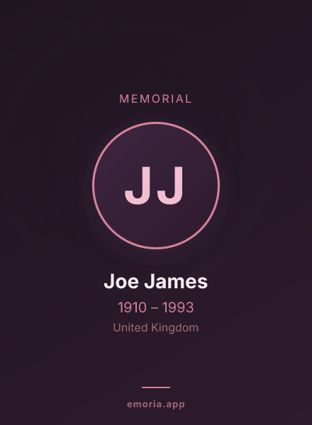 Memorial portrait of Joe James