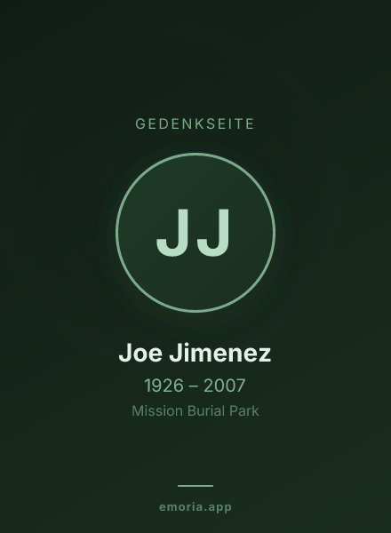 Gedenkportrait von Joe Jimenez