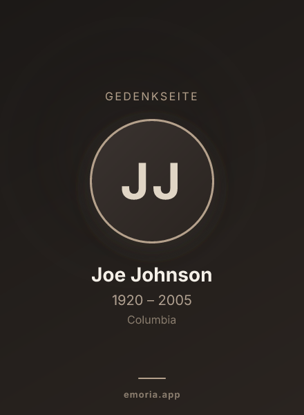 Gedenkportrait von Joe Johnson