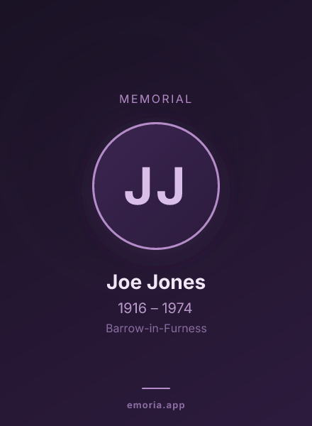 Memorial portrait of Joe Jones