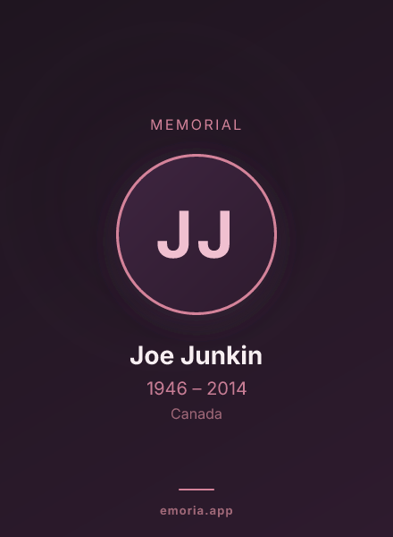 Memorial portrait of Joe Junkin
