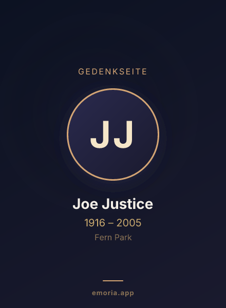 Gedenkportrait von Joe Justice