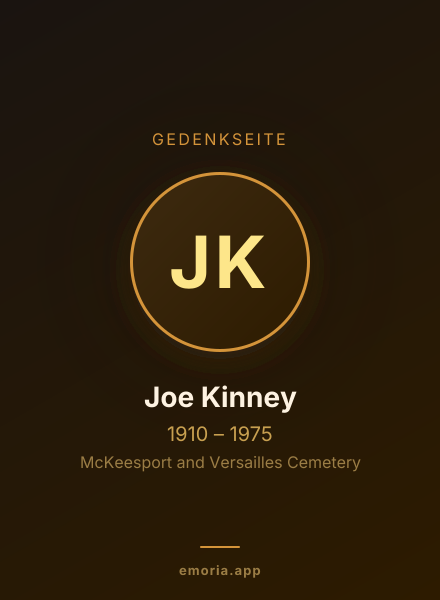 Gedenkportrait von Joe Kinney