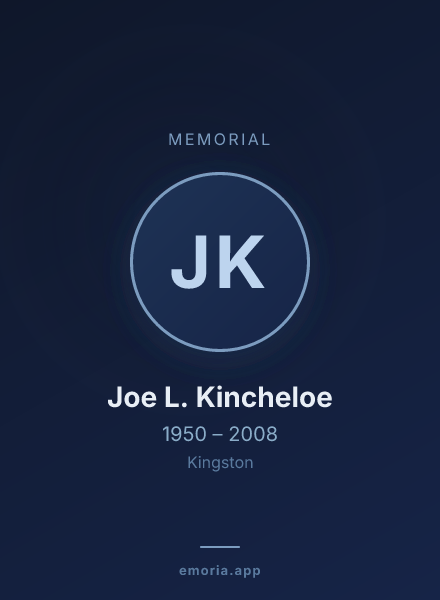 Memorial portrait of Joe L. Kincheloe