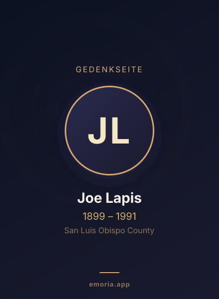 Gedenkportrait von Joe Lapis