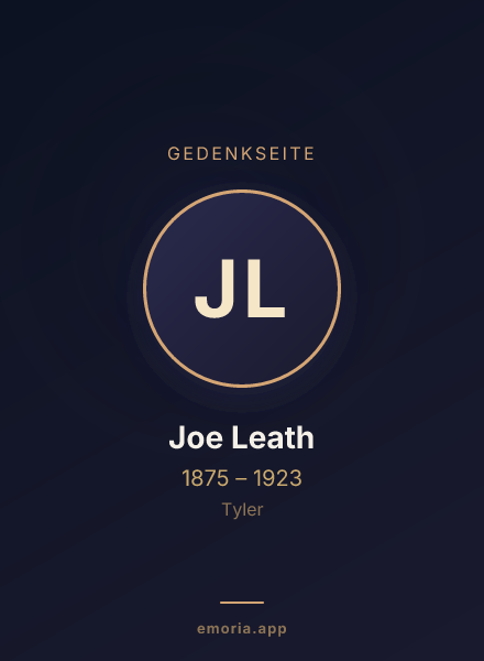 Gedenkportrait von Joe Leath