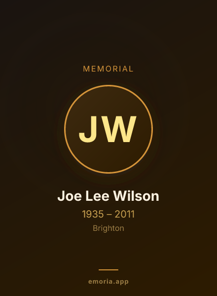 Memorial portrait of Joe Lee Wilson