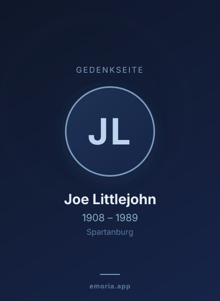 Gedenkportrait von Joe Littlejohn