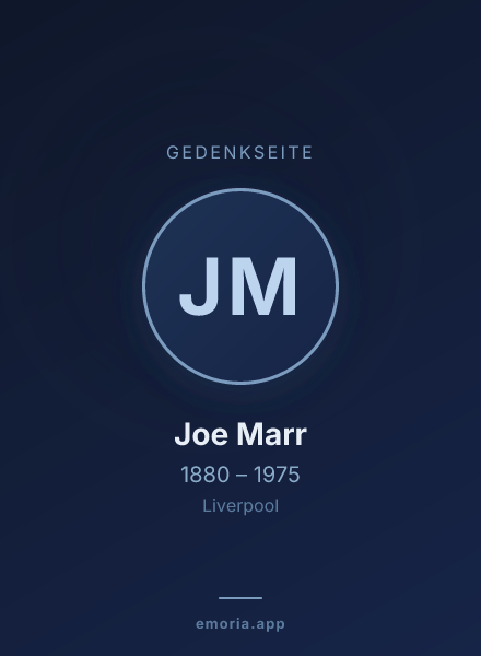 Gedenkportrait von Joe Marr