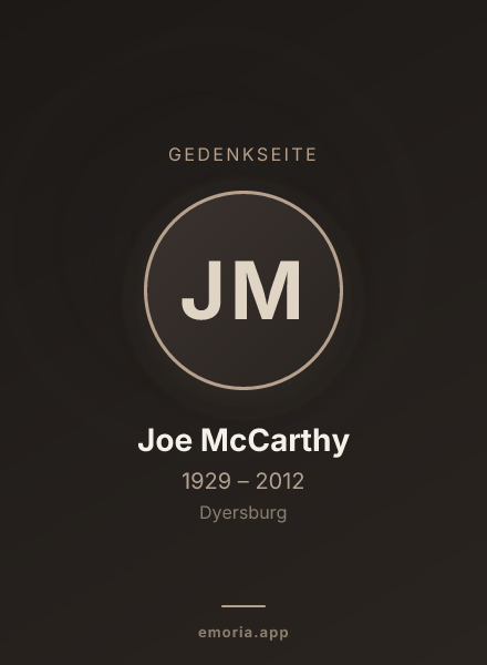 Gedenkportrait von Joe McCarthy