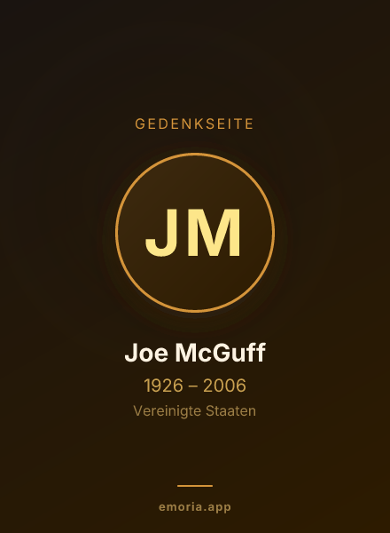 Gedenkportrait von Joe McGuff