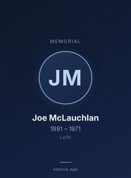 Memorial portrait of Joe McLauchlan