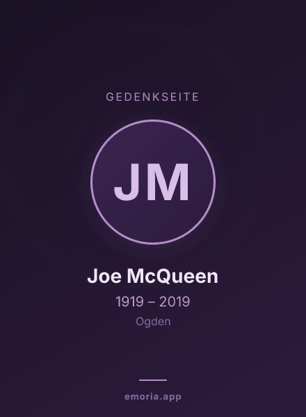 Gedenkportrait von Joe McQueen