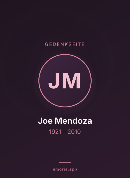 Gedenkportrait von Joe Mendoza