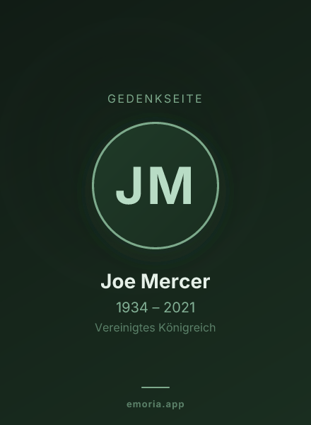 Gedenkportrait von Joe Mercer