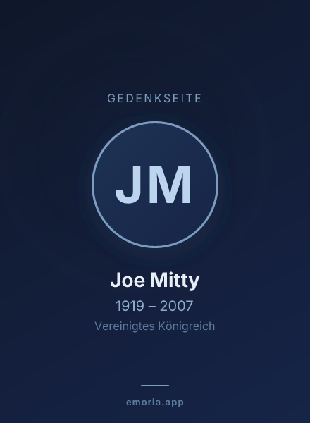 Gedenkportrait von Joe Mitty