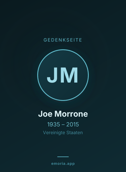 Gedenkportrait von Joe Morrone