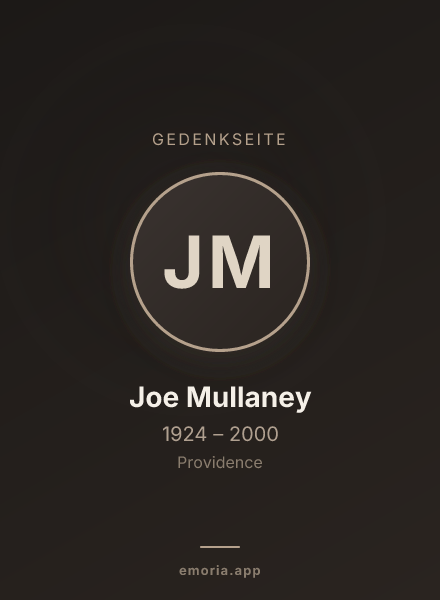 Gedenkportrait von Joe Mullaney