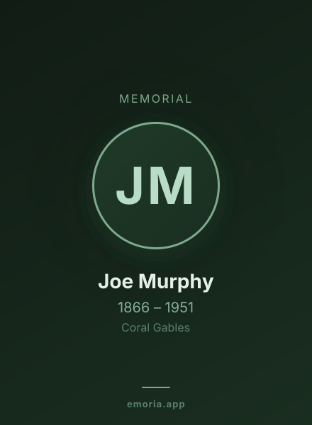 Memorial portrait of Joe Murphy