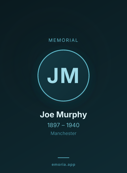 Memorial portrait of Joe Murphy