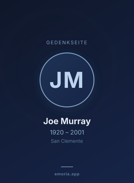Gedenkportrait von Joe Murray