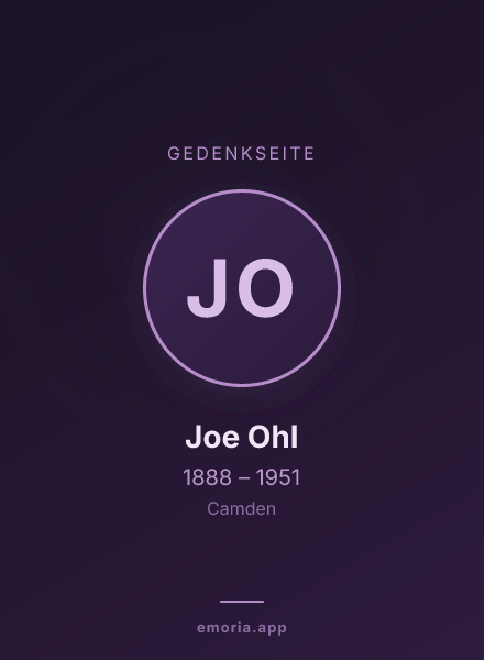 Gedenkportrait von Joe Ohl