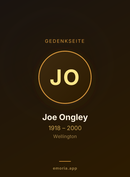 Gedenkportrait von Joe Ongley