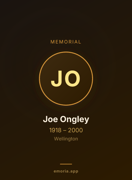 Memorial portrait of Joe Ongley