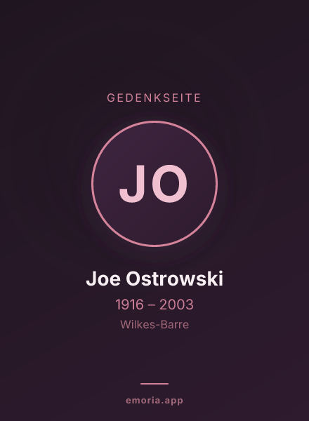 Gedenkportrait von Joe Ostrowski
