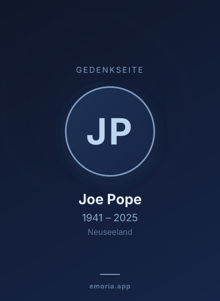 Gedenkportrait von Joe Pope