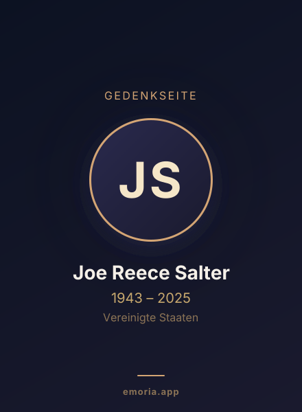 Gedenkportrait von Joe Reece Salter