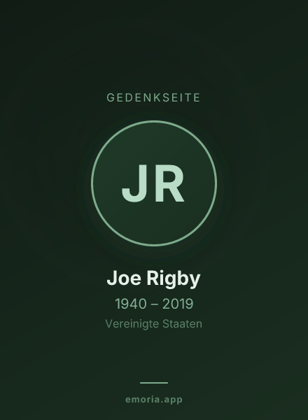 Gedenkportrait von Joe Rigby